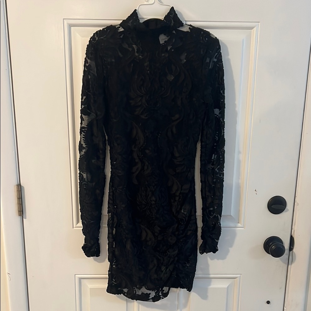 Alice McCall Elegant Black Lace overlay Dress